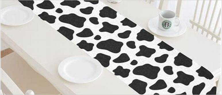 Cow print runner